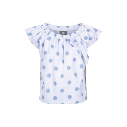 White-Blue - Front - Trespass Girls Tenderly Top