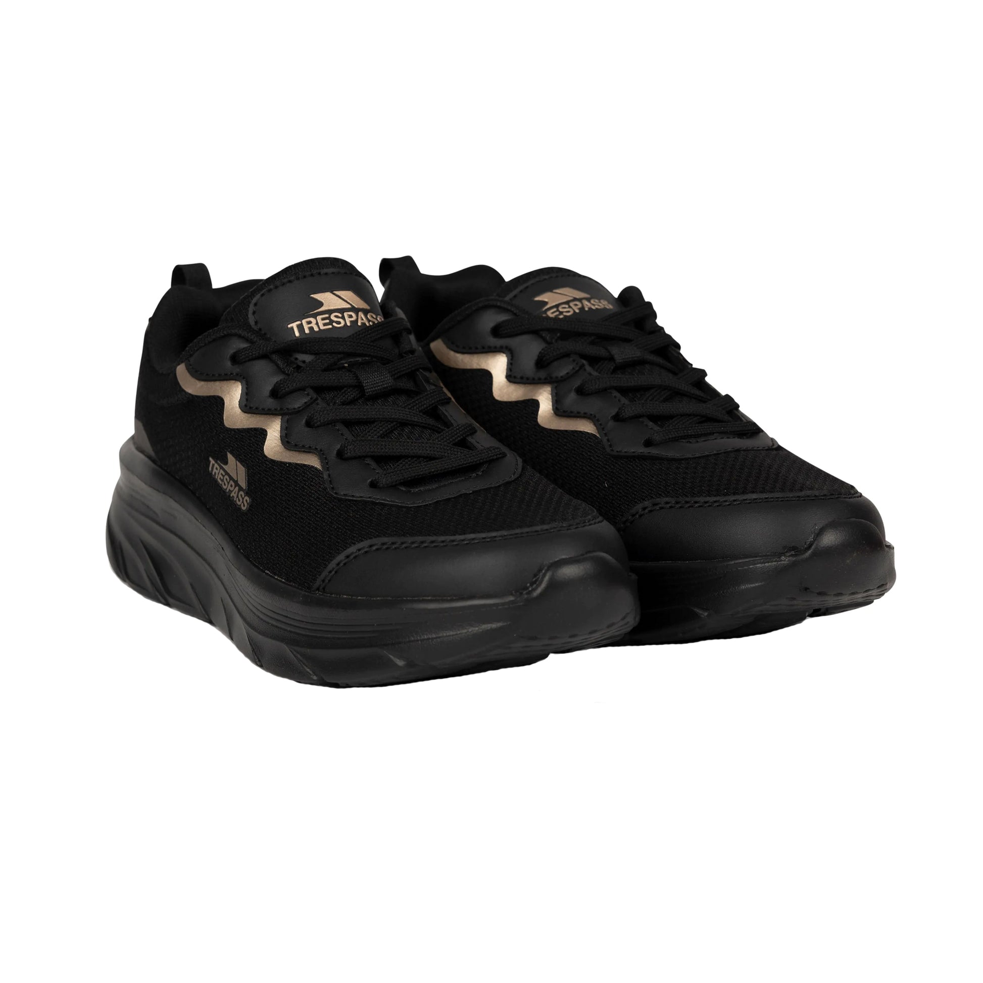 Black - Pack Shot - Trespass Womens-Ladies Ave Active Trainers