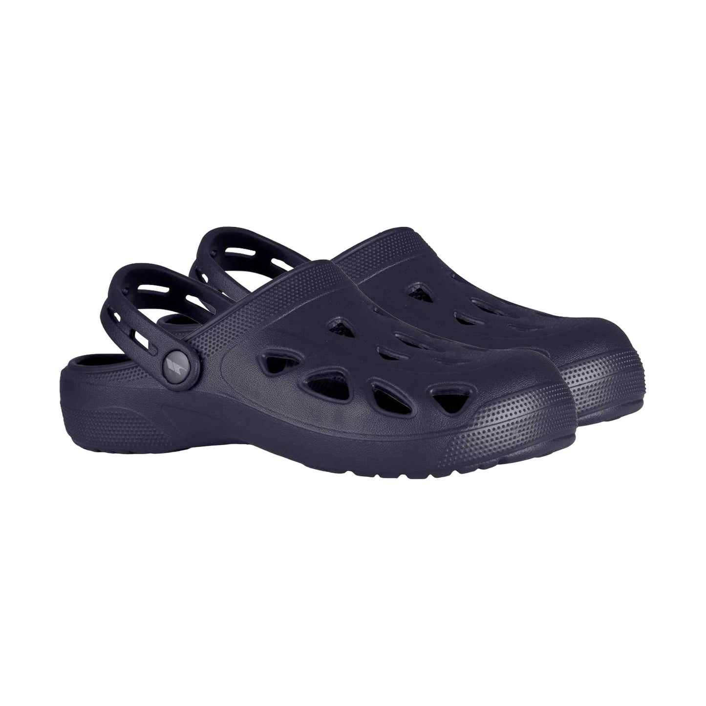 Navy - Side - Trespass Unisex Adult Charter Clogs