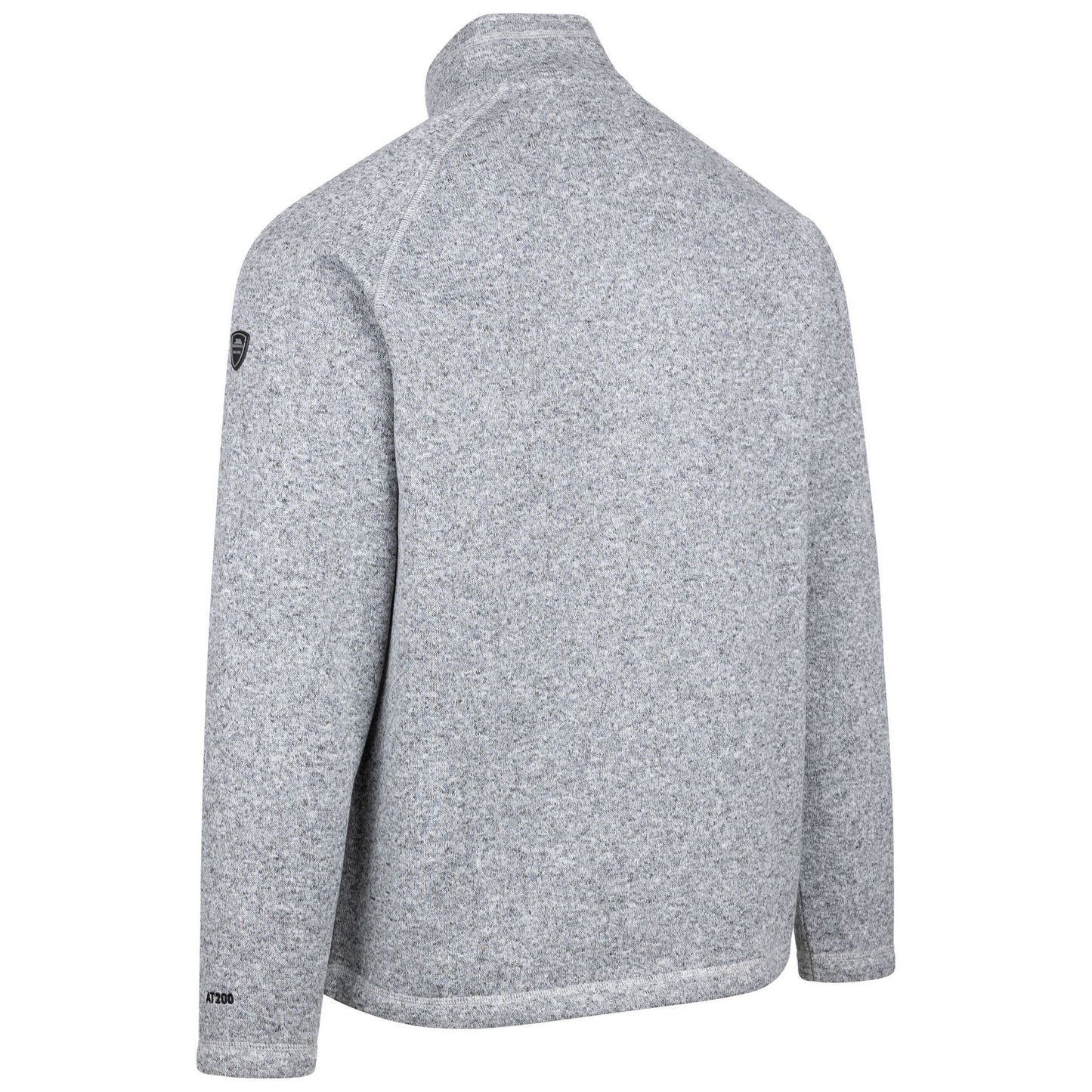 Grey - Back - Trespass Mens Corsham Marl Half Zip Fleece Top