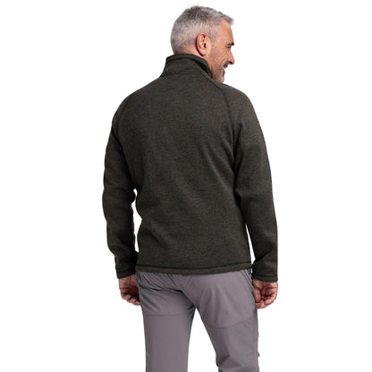 Dark Vine - Back - Trespass Mens Corsham Marl Half Zip Fleece Top