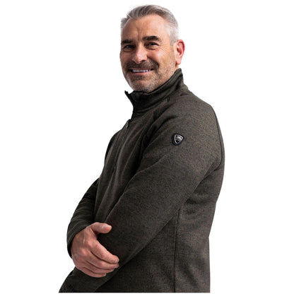 Dark Vine - Lifestyle - Trespass Mens Corsham Marl Half Zip Fleece Top