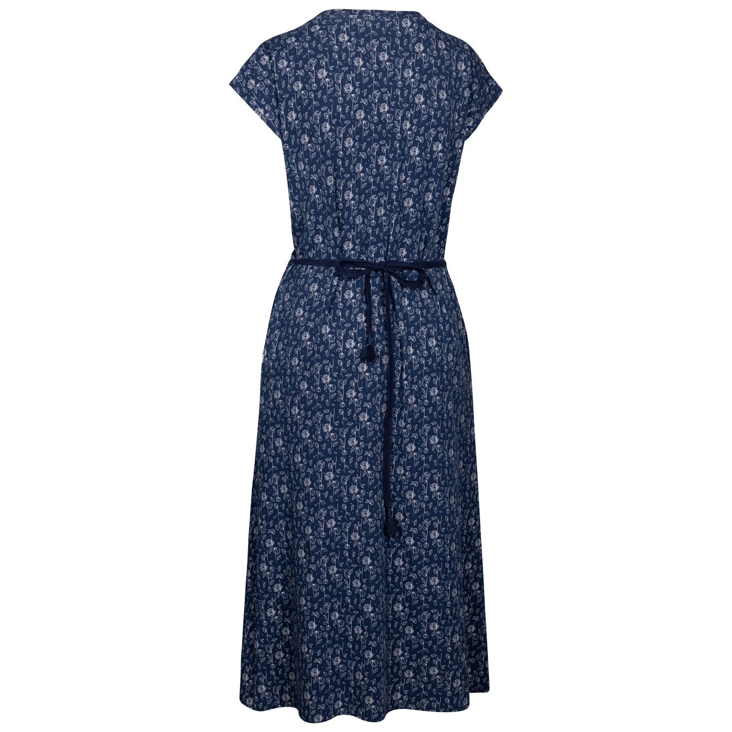 Navy - Back - Trespass Womens-Ladies Portia Flower Casual Dress