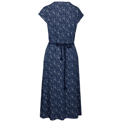 Navy - Back - Trespass Womens-Ladies Portia Flower Casual Dress