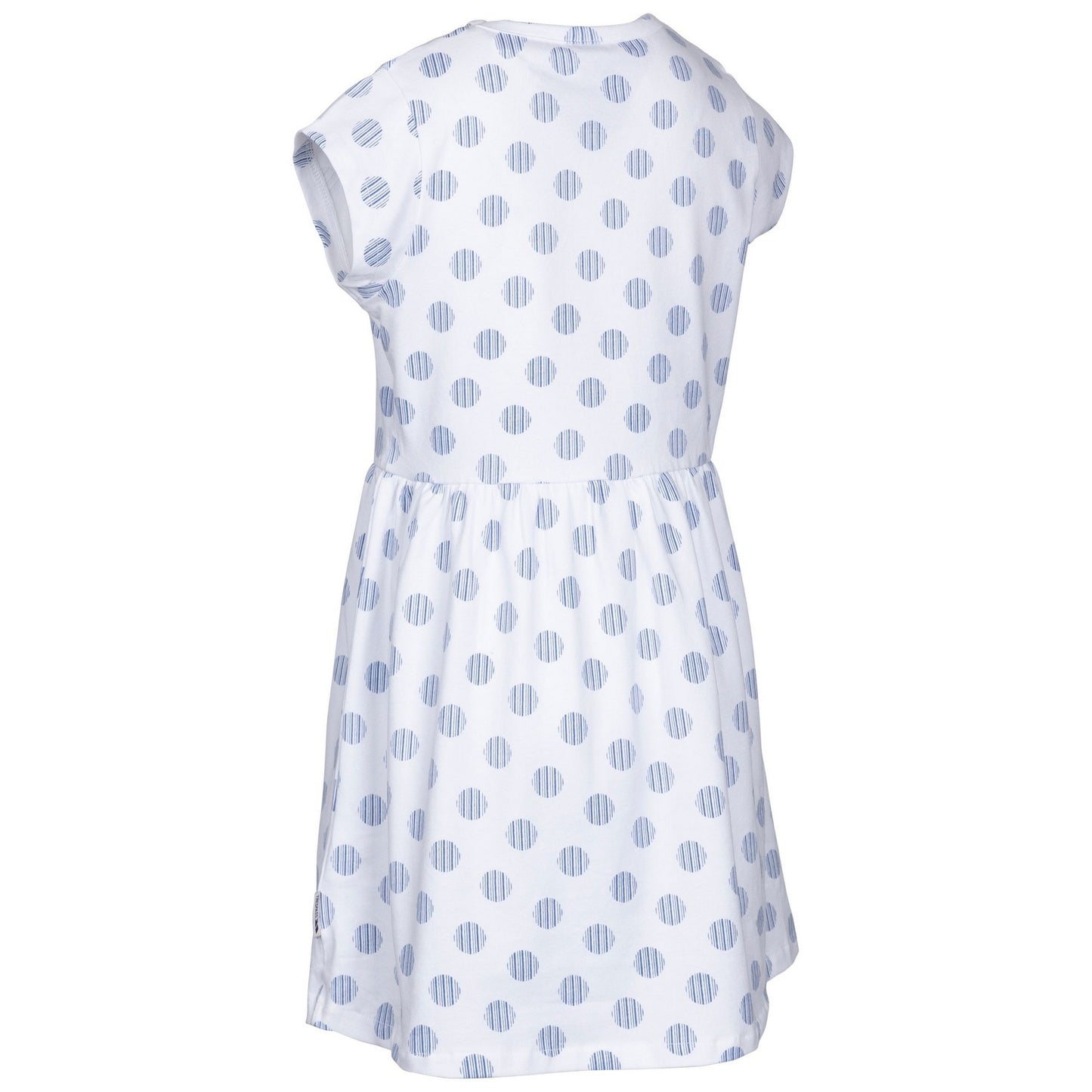White-Blue - Back - Trespass Girls Happiness Spotted Casual Dress