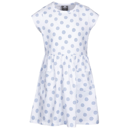 Pink - Front - Trespass Girls Happiness Spotted Casual Dress