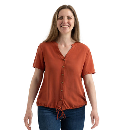 Burnt Sienna - Side - Trespass Womens-Ladies Beatrice Top