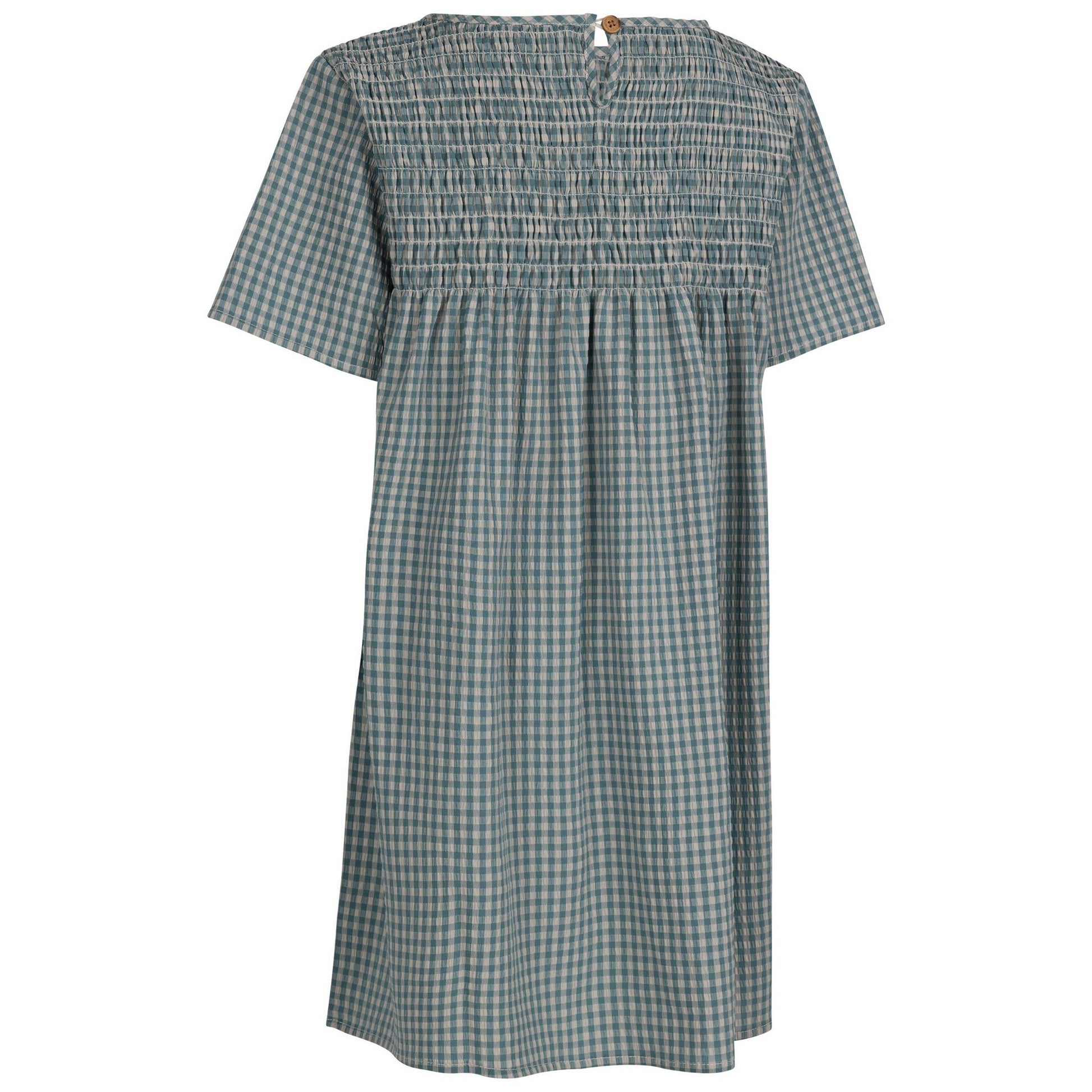 Storm Blue - Back - Trespass Womens-Ladies Candice Gingham Smock Top