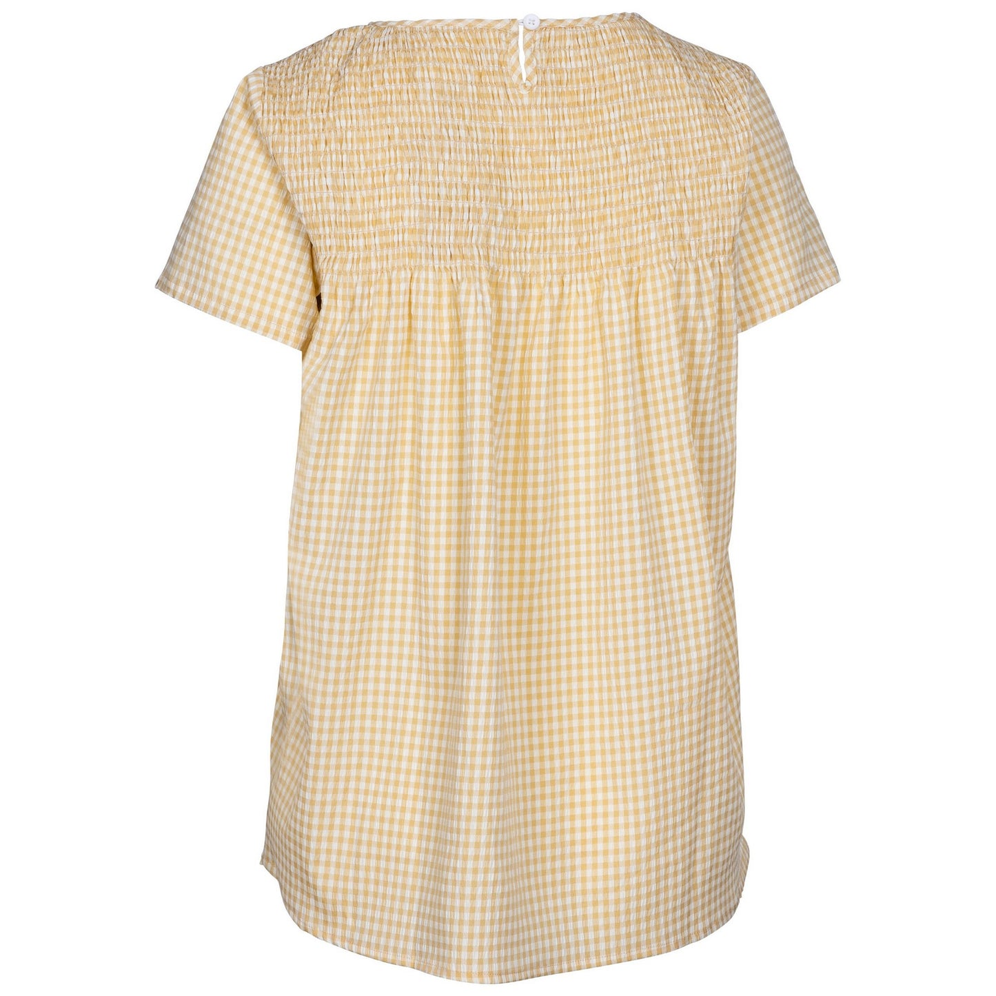 Pale Maize - Back - Trespass Womens-Ladies Candice Gingham Smock Top