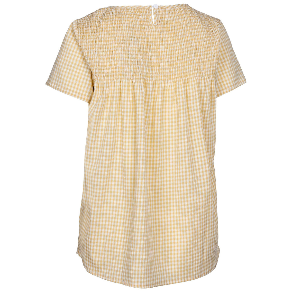 Pale Maize - Back - Trespass Womens-Ladies Candice Gingham Smock Top