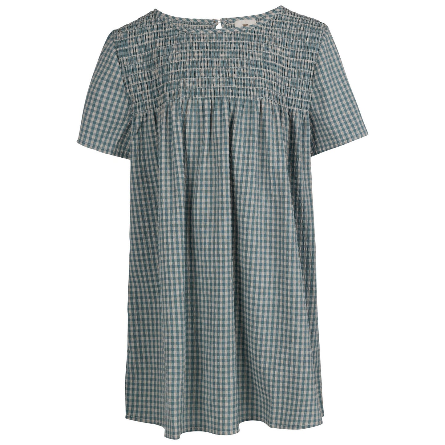 Storm Blue - Front - Trespass Womens-Ladies Candice Gingham Smock Top
