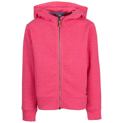 Pale Pink - Front - Trespass Childrens-Kids Winnie Marl Hoodie