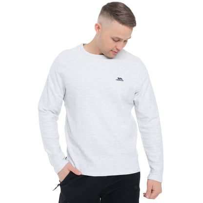 Off White Marl - Side - Trespass Mens Calverley Sweatshirt