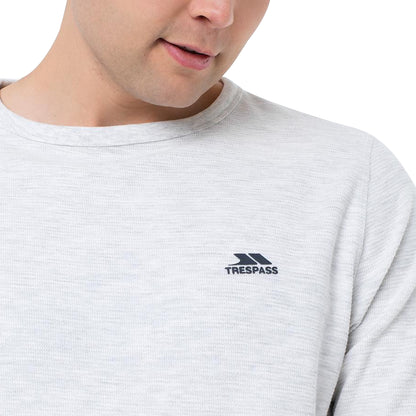 Off White Marl - Pack Shot - Trespass Mens Calverley Sweatshirt