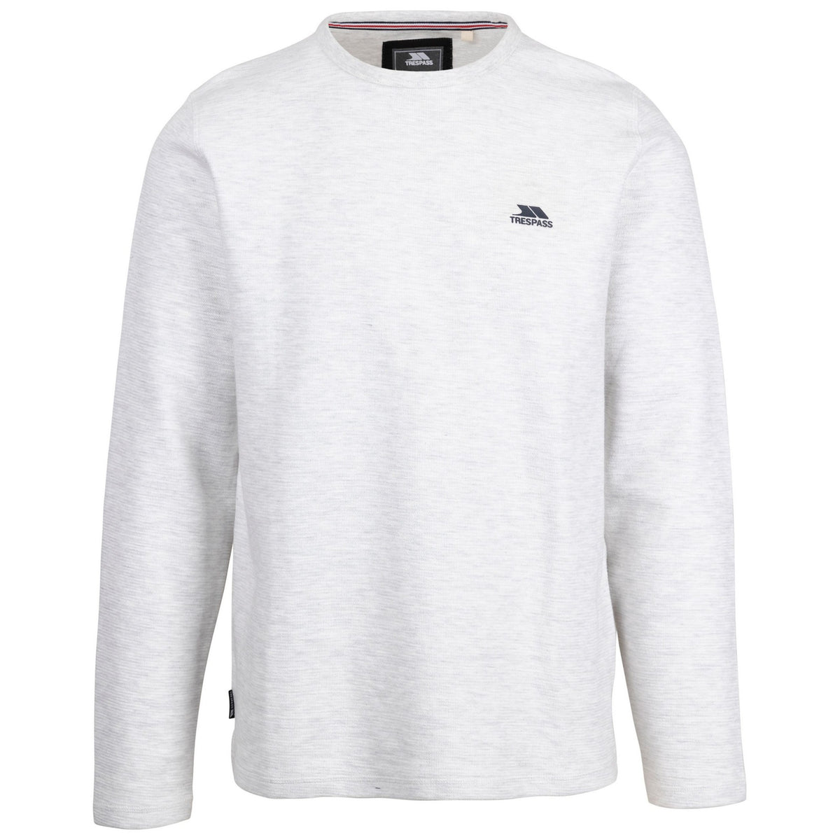 Off White Marl - Front - Trespass Mens Calverley Sweatshirt