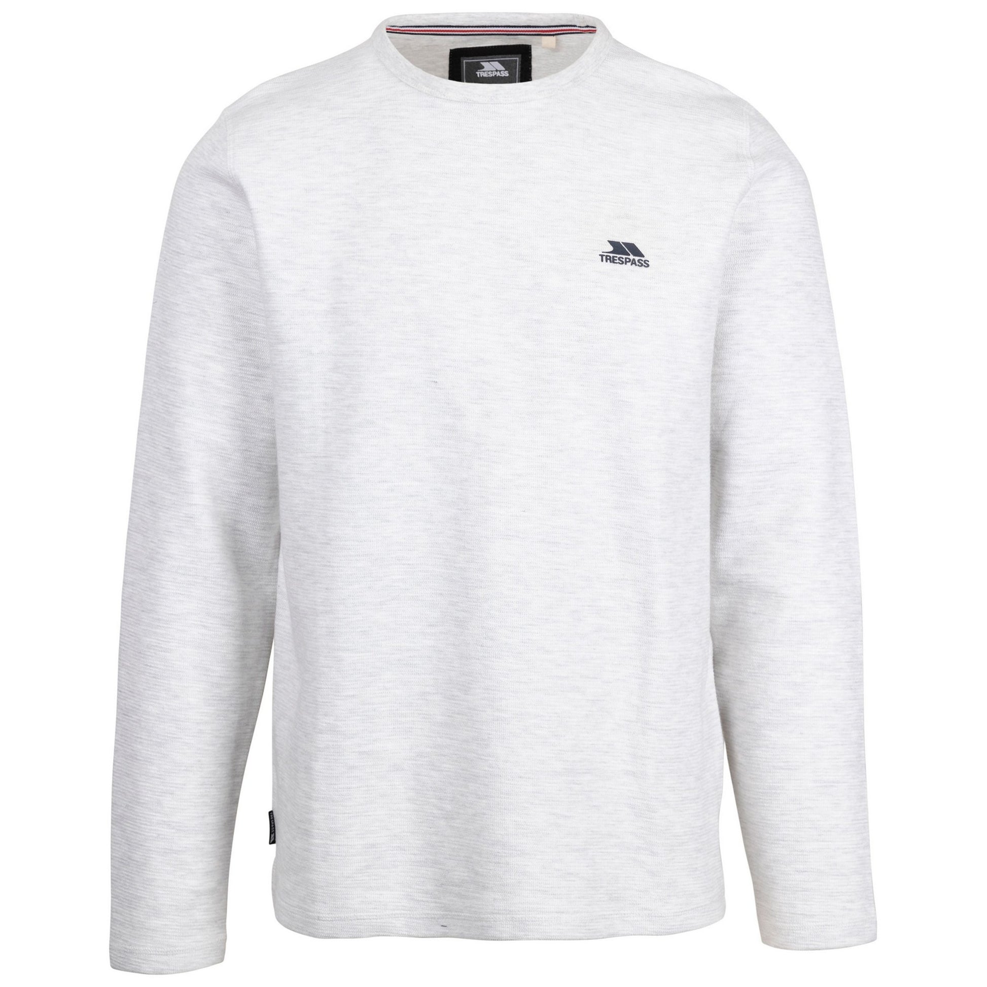 Off White Marl - Front - Trespass Mens Calverley Sweatshirt