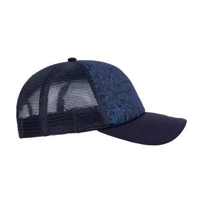 Navy - Back - Trespass Womens-Ladies Alida Palm Leaf Trucker Cap