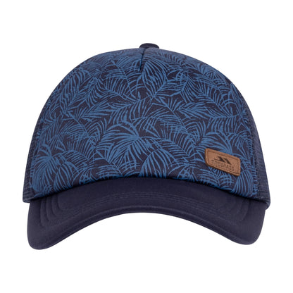 Navy - Front - Trespass Womens-Ladies Alida Palm Leaf Trucker Cap