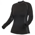 Black - Side - Trespass Womens-Ladies Exploit Long Sleeve Base Layer Top