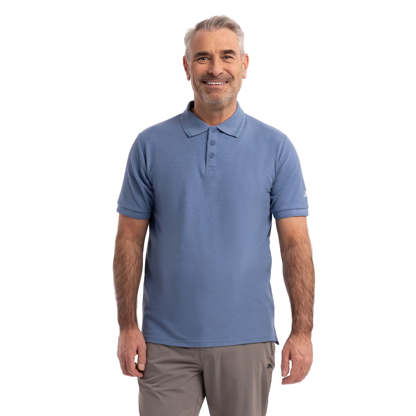 Denim Blue - Side - Trespass Mens Brave Polo Shirt