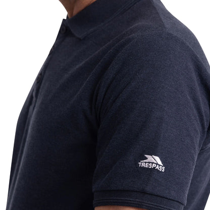 Navy - Pack Shot - Trespass Mens Brave Polo Shirt