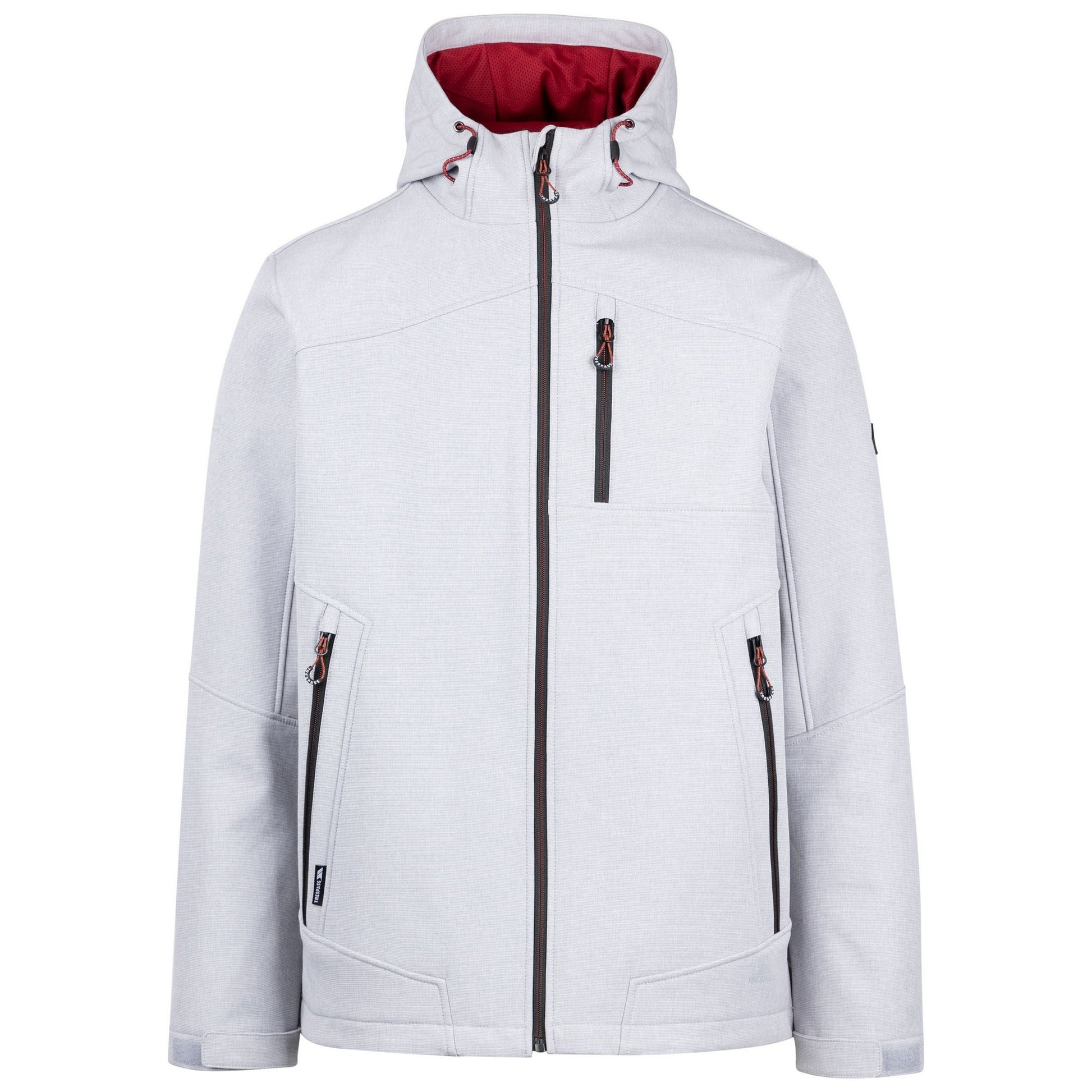 Platinum - Front - Trespass Mens Parmer TP75 Soft Shell Jacket