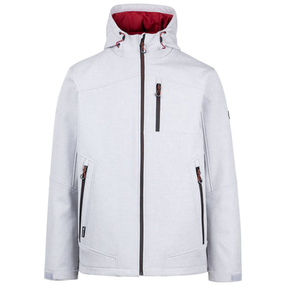 Platinum - Front - Trespass Mens Parmer TP75 Soft Shell Jacket