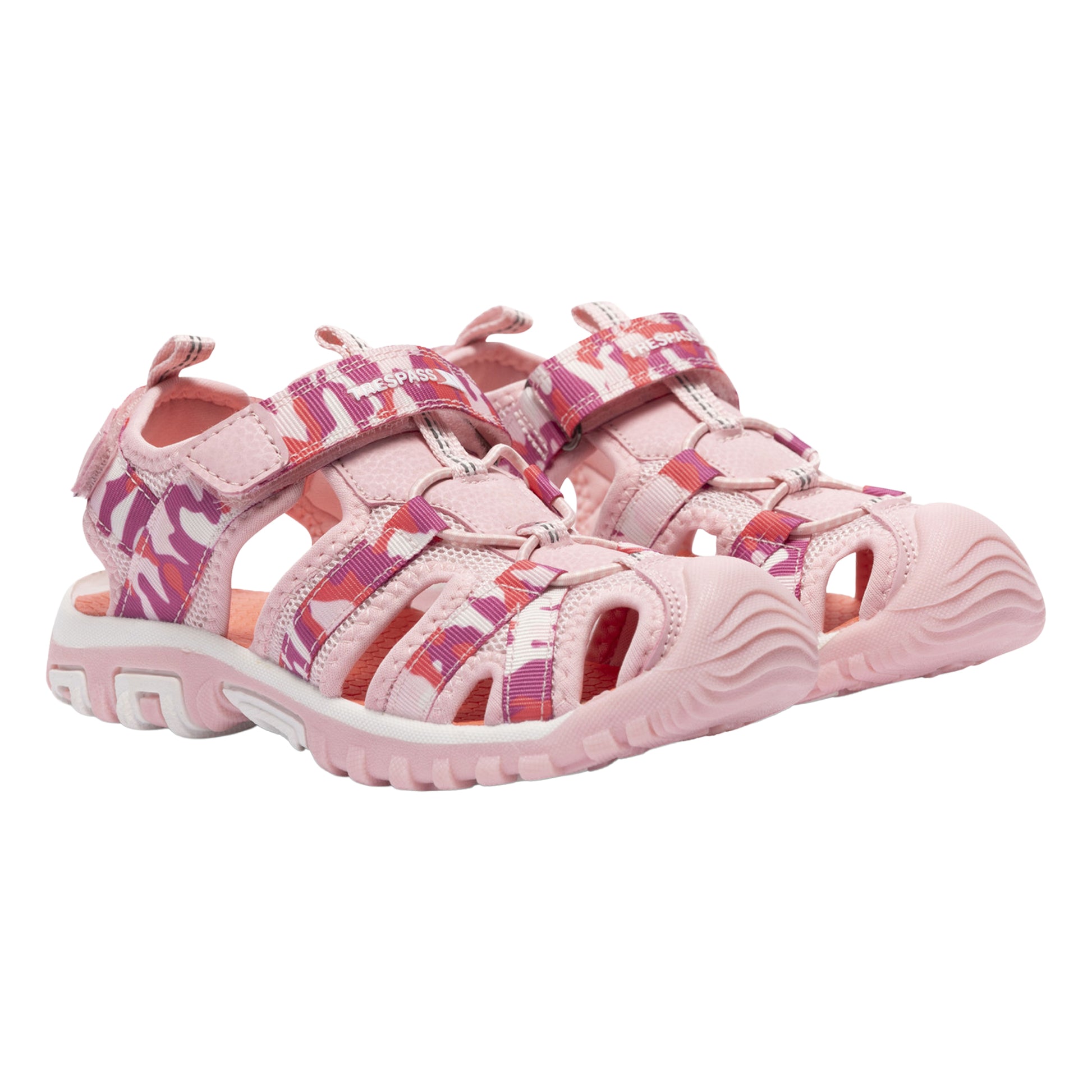Pink - Close up - Trespass Childrens-Kids Jaime Sandals