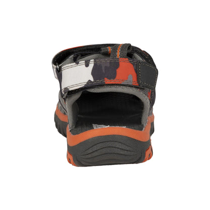 Grey-Orange - Back - Trespass Childrens-Kids Jaime Sandals