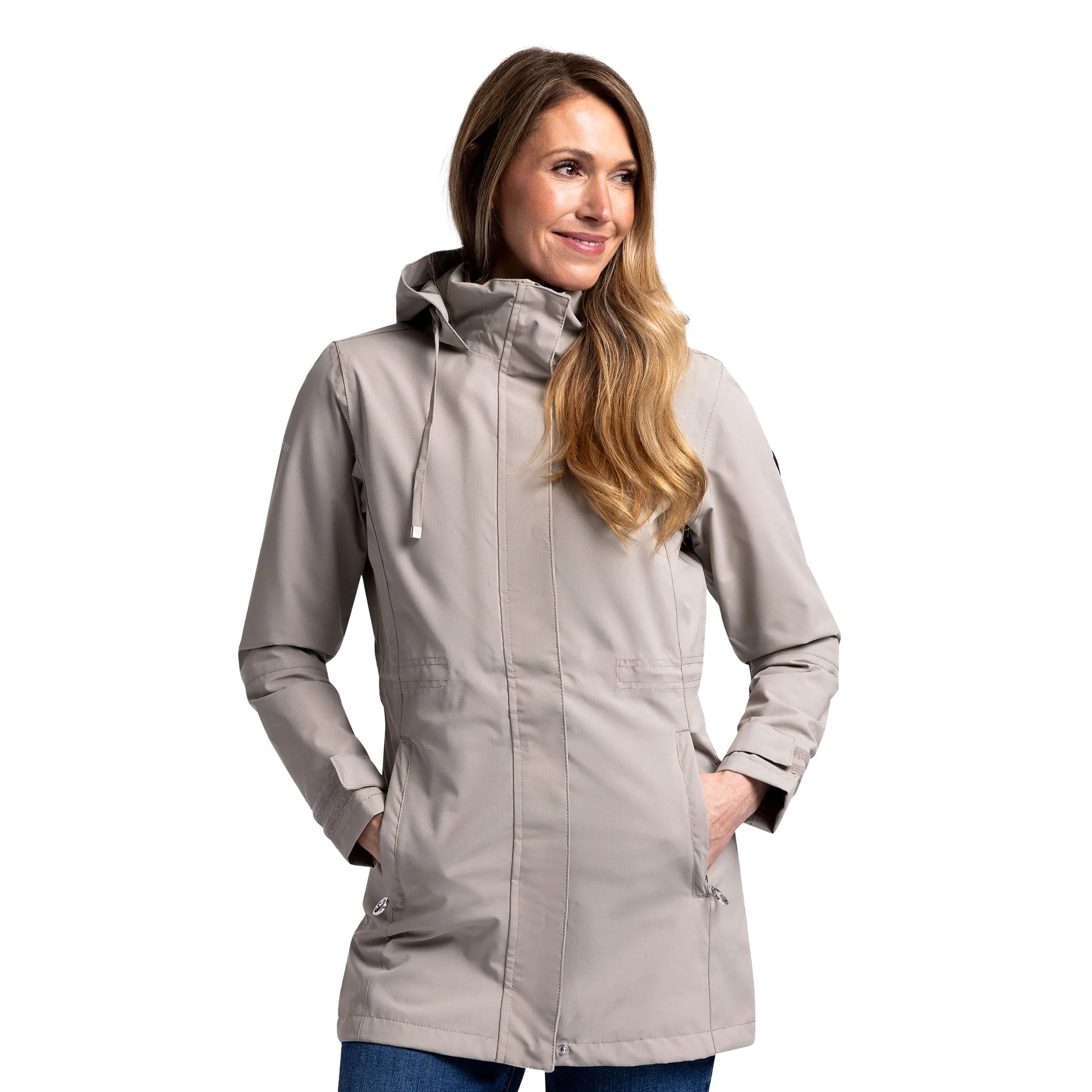 Oatmilk - Side - Trespass Womens-Ladies Pavlina TP75 Waterproof Jacket