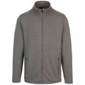 Dark Grey - Front - Trespass Mens Addleyfield Striped Knitted Fleece Jacket