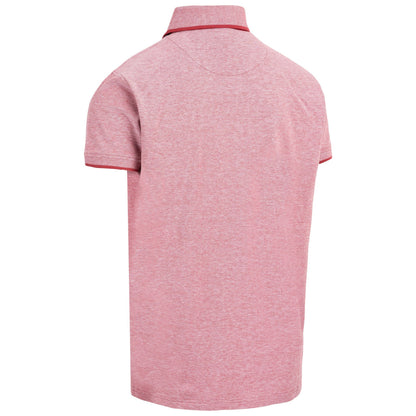 Merlot - Back - Trespass Mens Kaberbridge Marl Polo Shirt