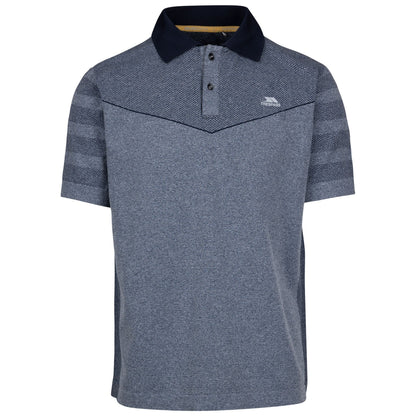 Navy Marl - Front - Trespass Mens Nab TP75 Active Polo Shirt
