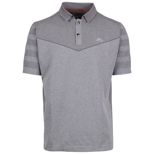 Grey Marl - Front - Trespass Mens Nab TP75 Active Polo Shirt