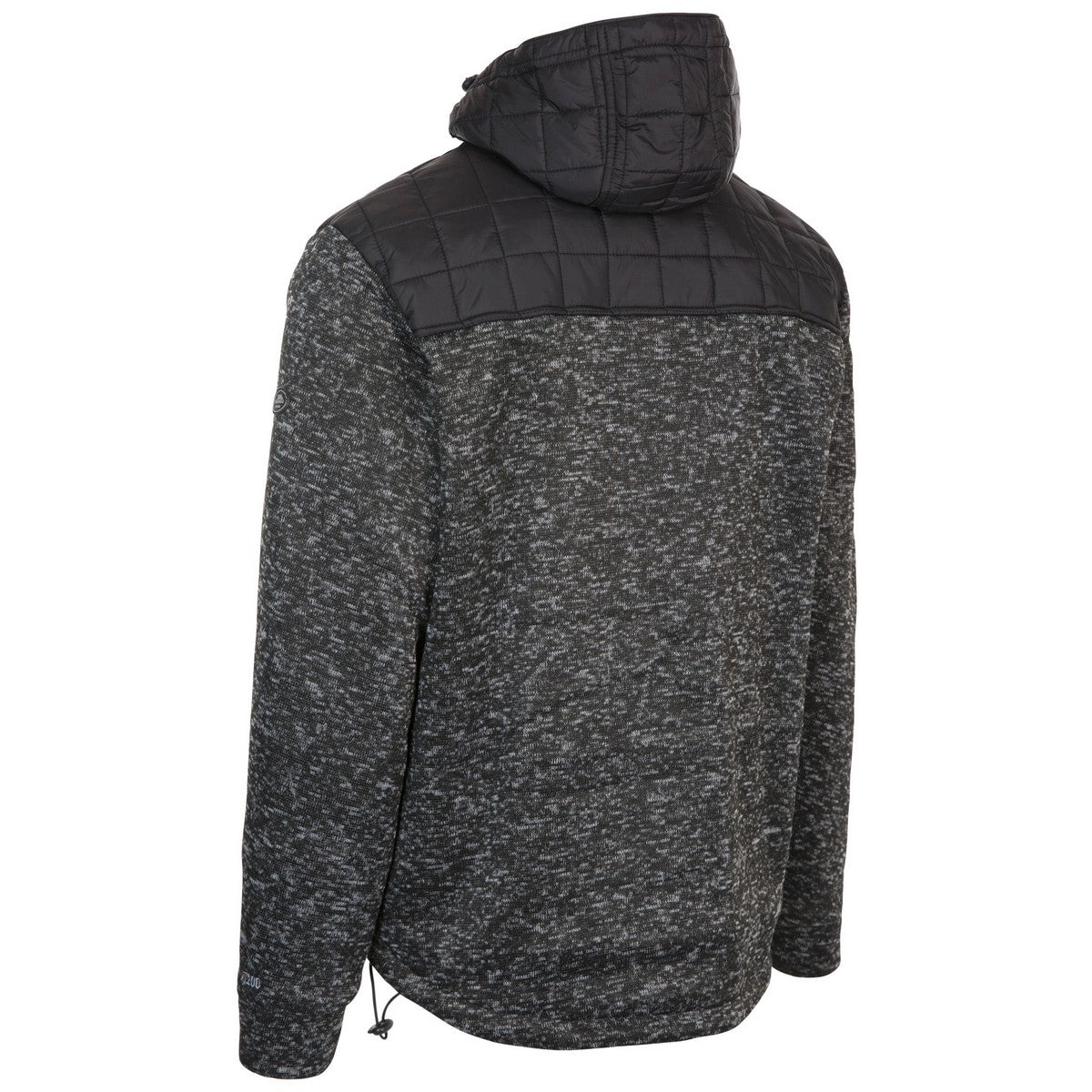 Black Marl - Back - Trespass Mens Axleydon AT200 Hooded Fleece Jacket