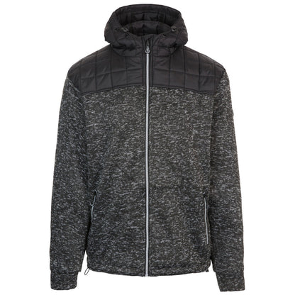 Black Marl - Front - Trespass Mens Axleydon AT200 Hooded Fleece Jacket
