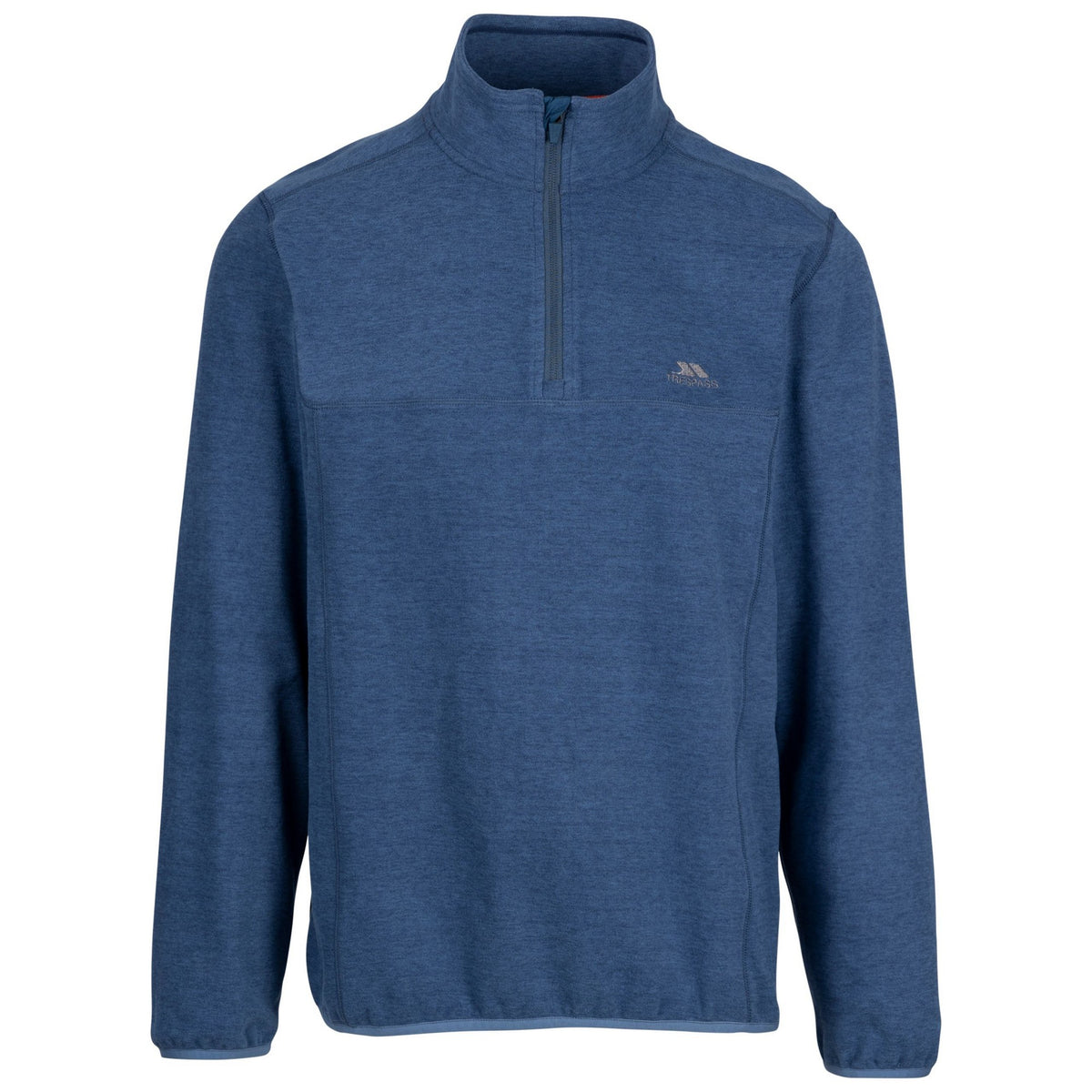 Blue Melange - Front - Trespass Mens Mindel Fleece Top