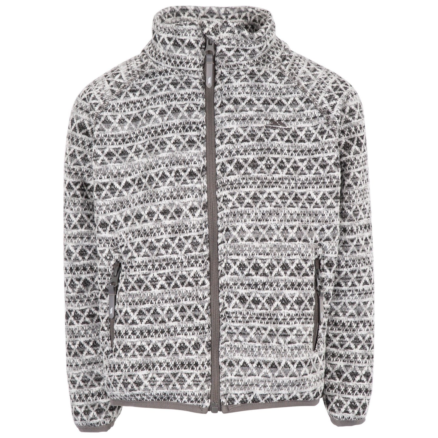 Platinum - Front - Trespass Childrens-Kids Flinch Fleece Jacket