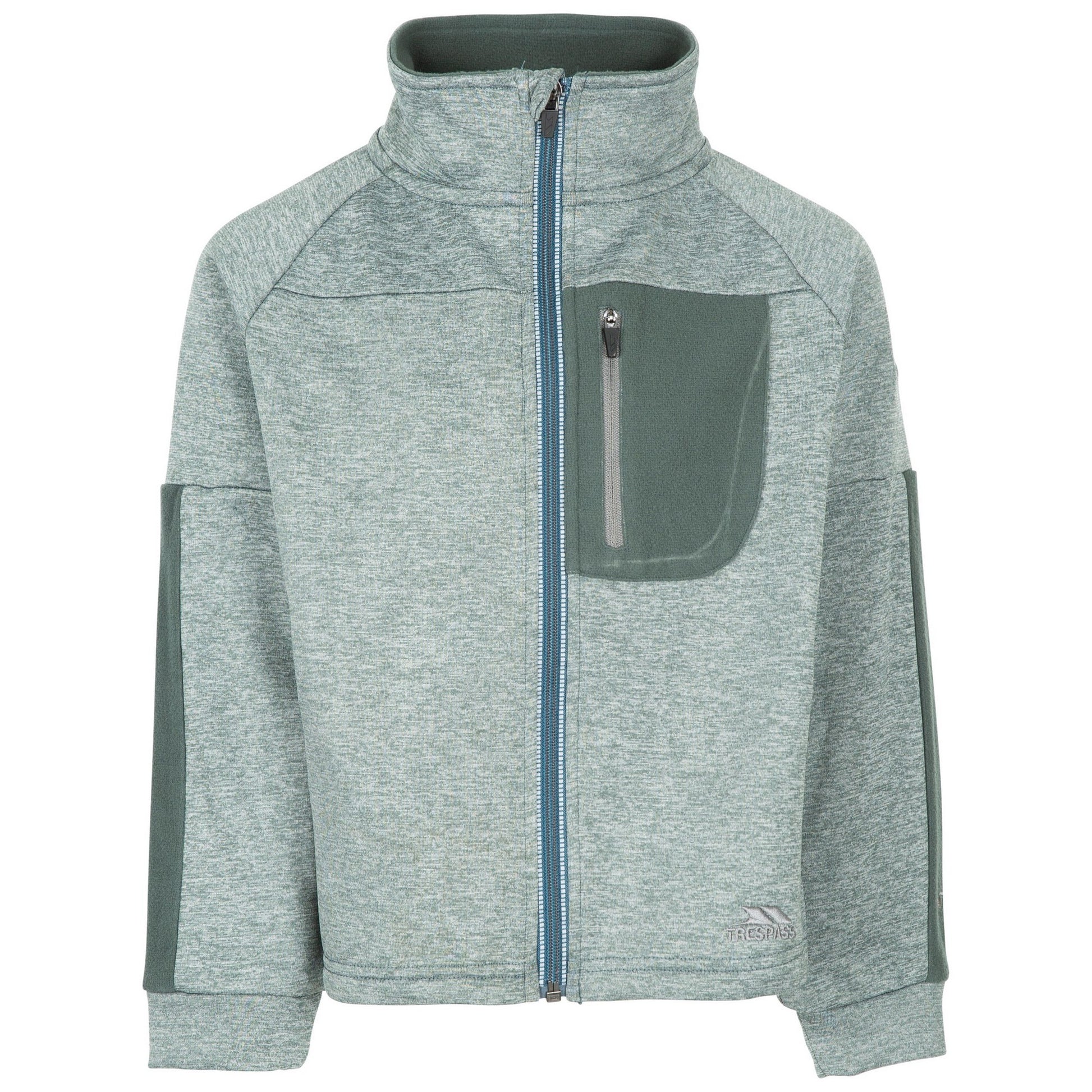 Spruce Green - Front - Trespass Childrens-Kids Immense Marl Fleece Jacket