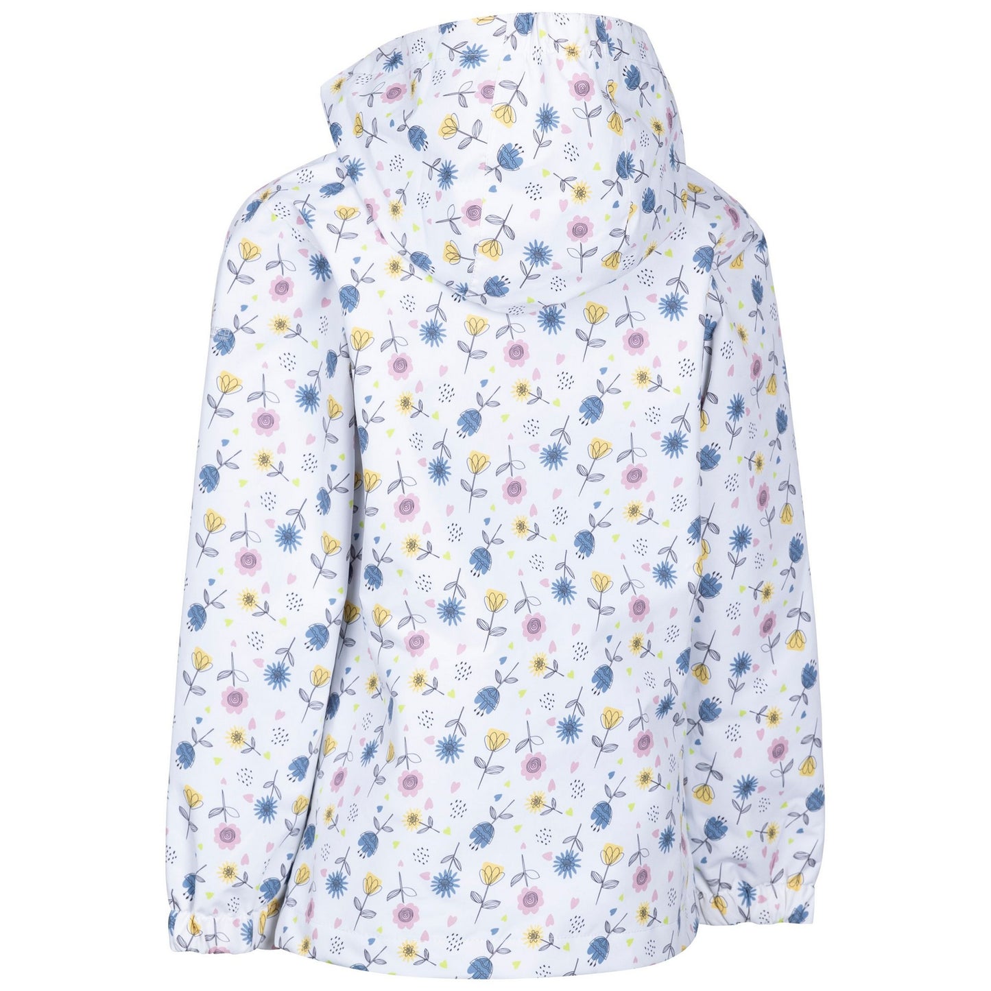 White-Multicoloured - Back - Trespass Childrens-Kids Drippy TP50 Waterproof Jacket