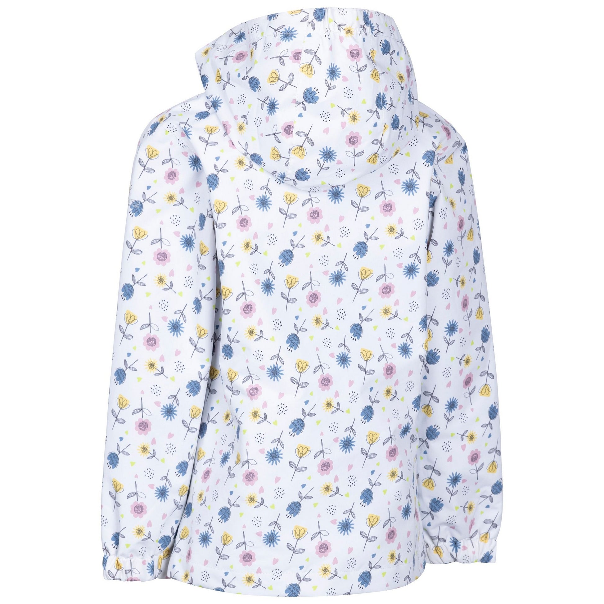 White-Multicoloured - Back - Trespass Childrens-Kids Drippy TP50 Waterproof Jacket