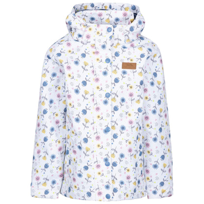 White-Multicoloured - Front - Trespass Childrens-Kids Drippy TP50 Waterproof Jacket