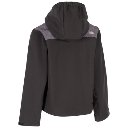 Black - Back - Trespass Childrens-Kids Trusty Soft Shell Jacket