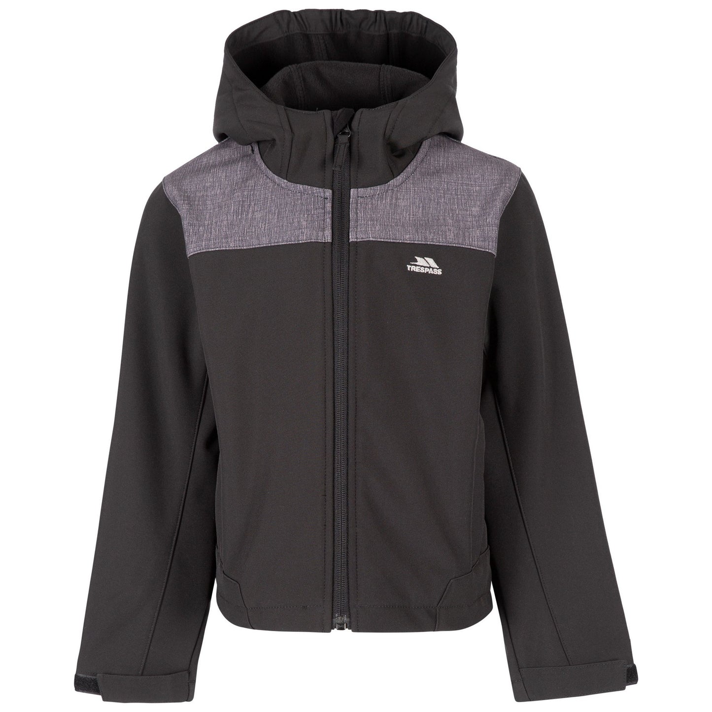 Black - Front - Trespass Childrens-Kids Trusty Soft Shell Jacket