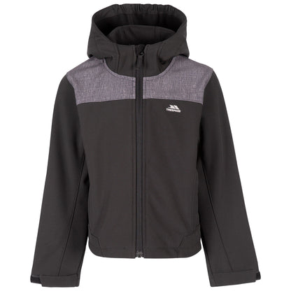 Black - Front - Trespass Childrens-Kids Trusty Soft Shell Jacket