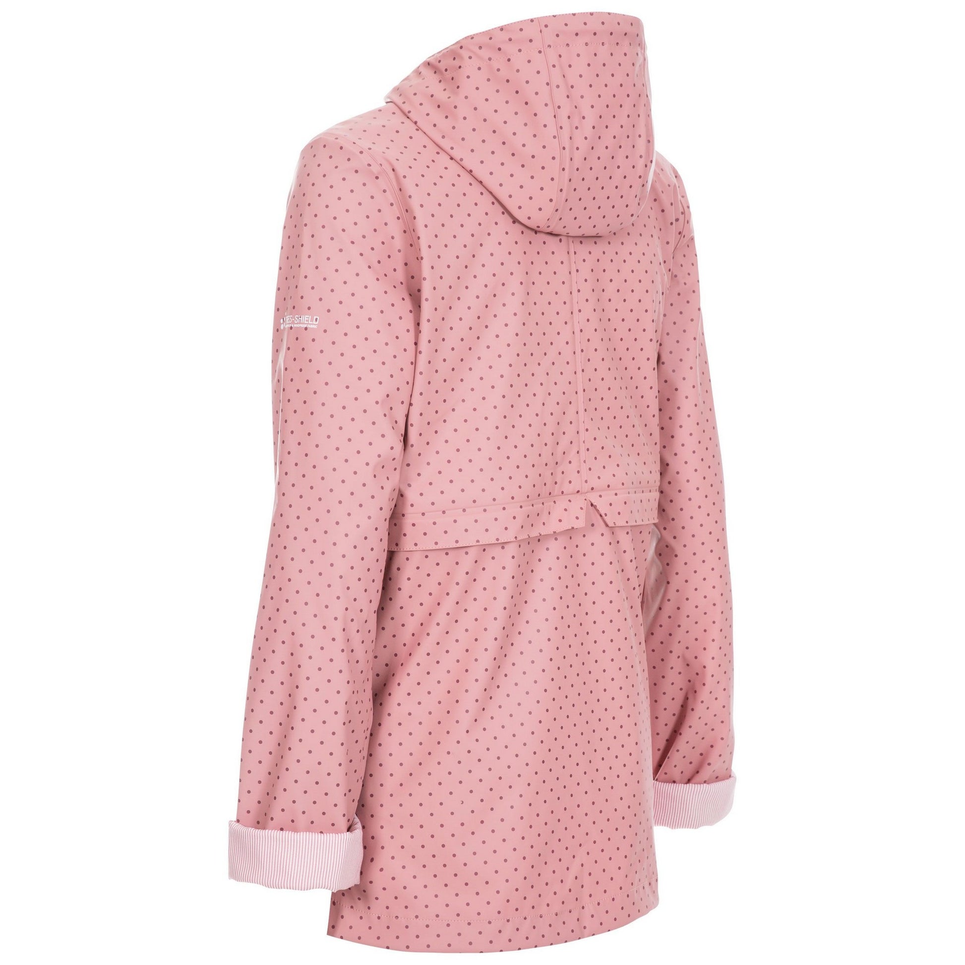 Dusty Rose - Back - Trespass Womens-Ladies Splosh Polka Dot TP50 Waterproof Jacket