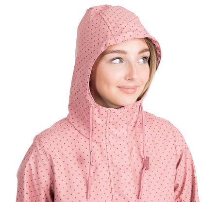 Dusty Rose - Pack Shot - Trespass Womens-Ladies Splosh Polka Dot TP50 Waterproof Jacket