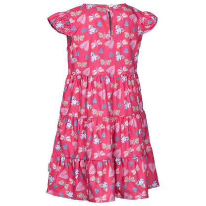Strawberry - Back - Trespass Girls Subtle Butterflies Casual Dress