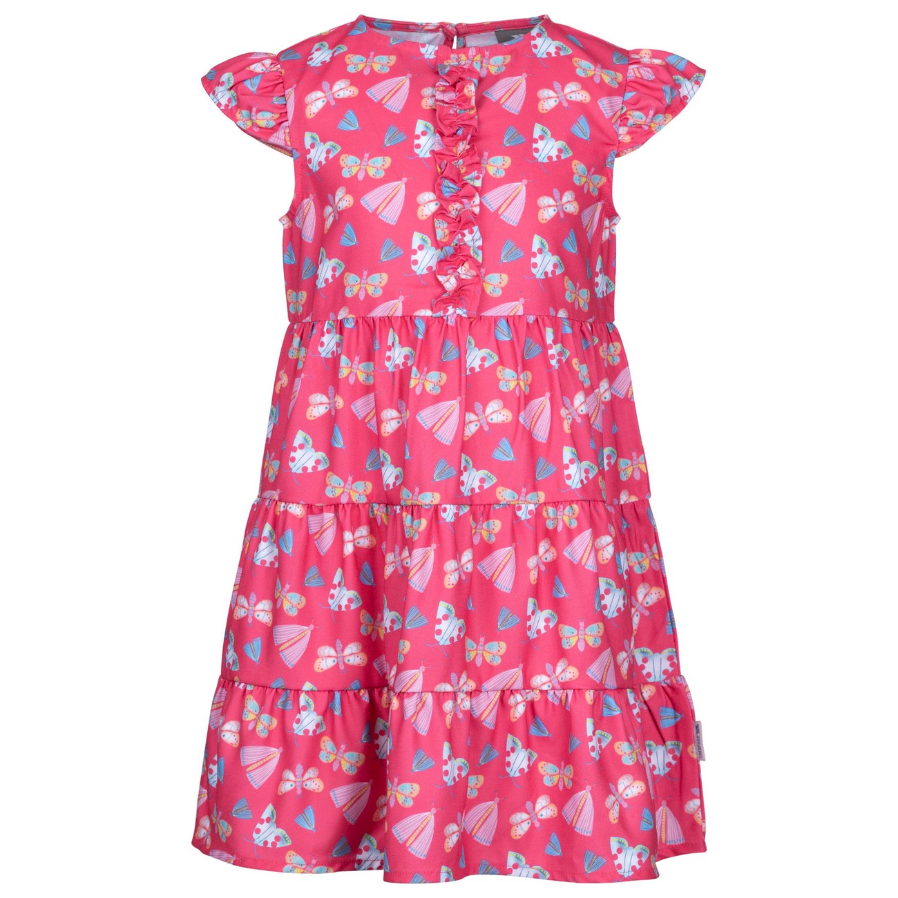 Strawberry - Front - Trespass Girls Subtle Butterflies Casual Dress