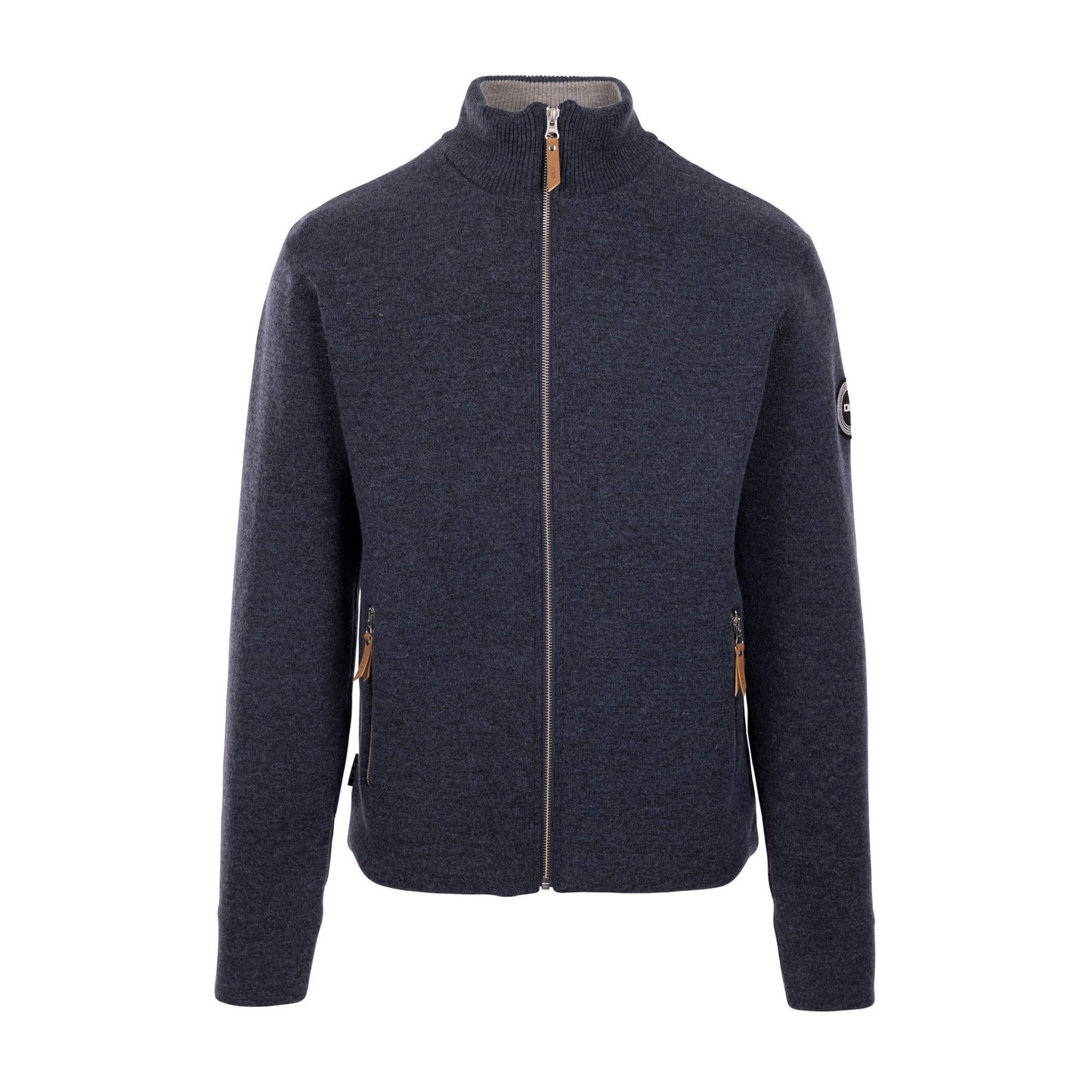 Navy - Front - Trespass Mens Cushendun Marl DLX Knitted Cardigan